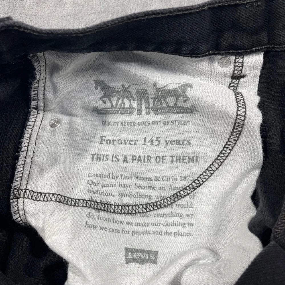 Levi's 550 Men's Black Jeans Relaxed Fit 38(36) 34(32) Zipper Fly‎ Denim